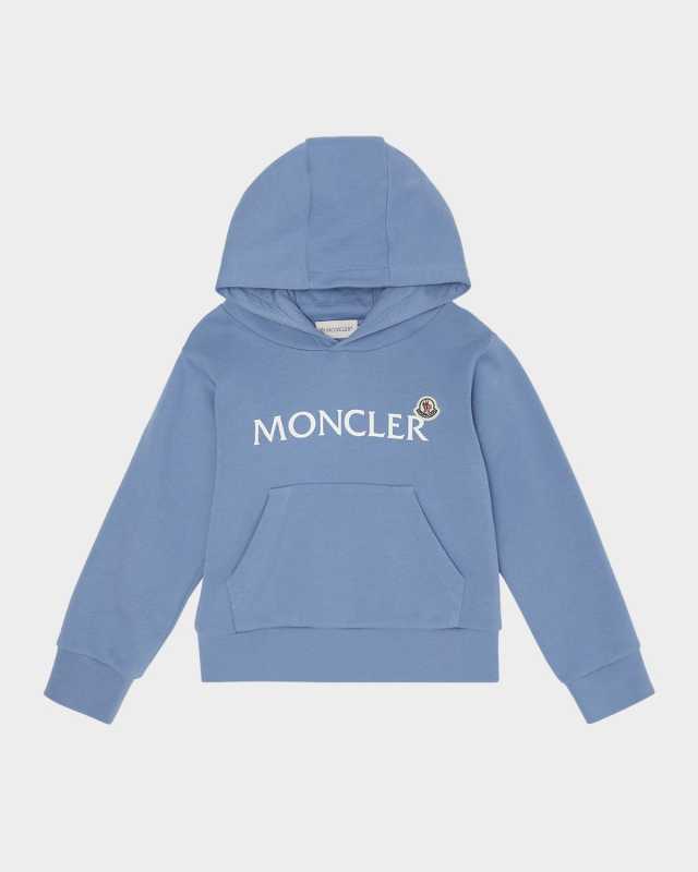 Boy's Embroidered Logo Patch Hoodie, Size 4-6